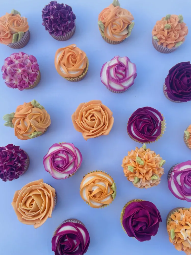 fleurs cupcake